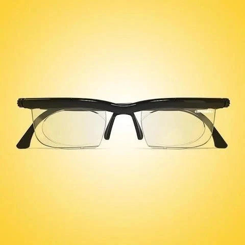 Adjustable Focus Sight Glasses with dial-controlled magnification for clear vision