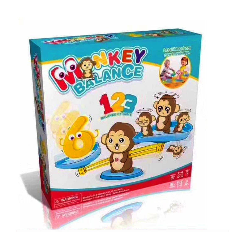 Engaging early learning math balance toys for preschool children featuring colorful animal designs