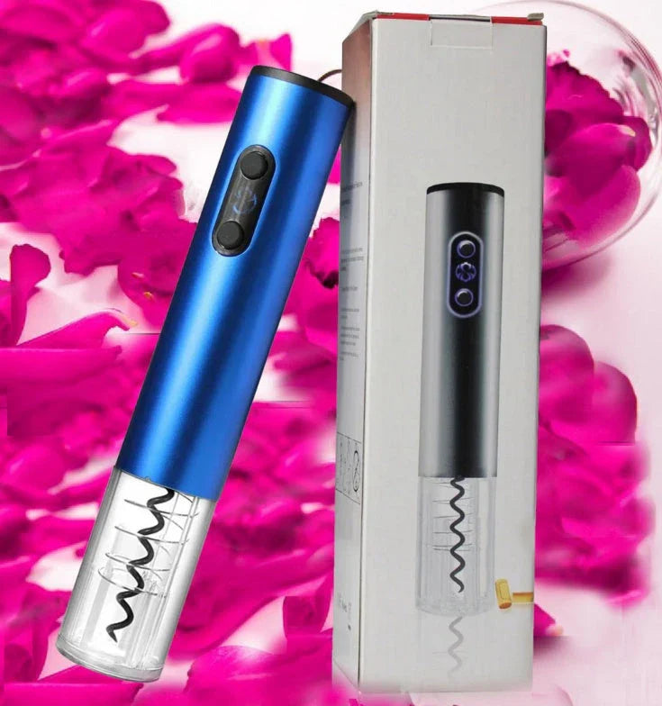 Automatic Electric Wine Opener - Easily open wine bottles with the push of a button, featuring a durable aluminum alloy construction and integrated foil cutter.