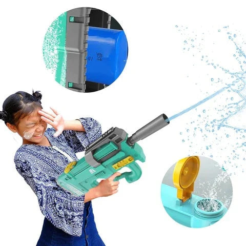 Premium high-powered electric water blaster with sleek design, long-range water stream, and large water capacity for endless summer fun