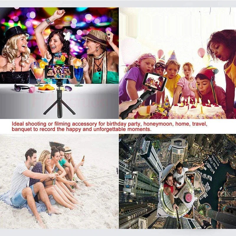 Versatile Bluetooth Selfie Stick for iPhone with Tripod Stand - Capture Professional-Looking Selfies Every Time