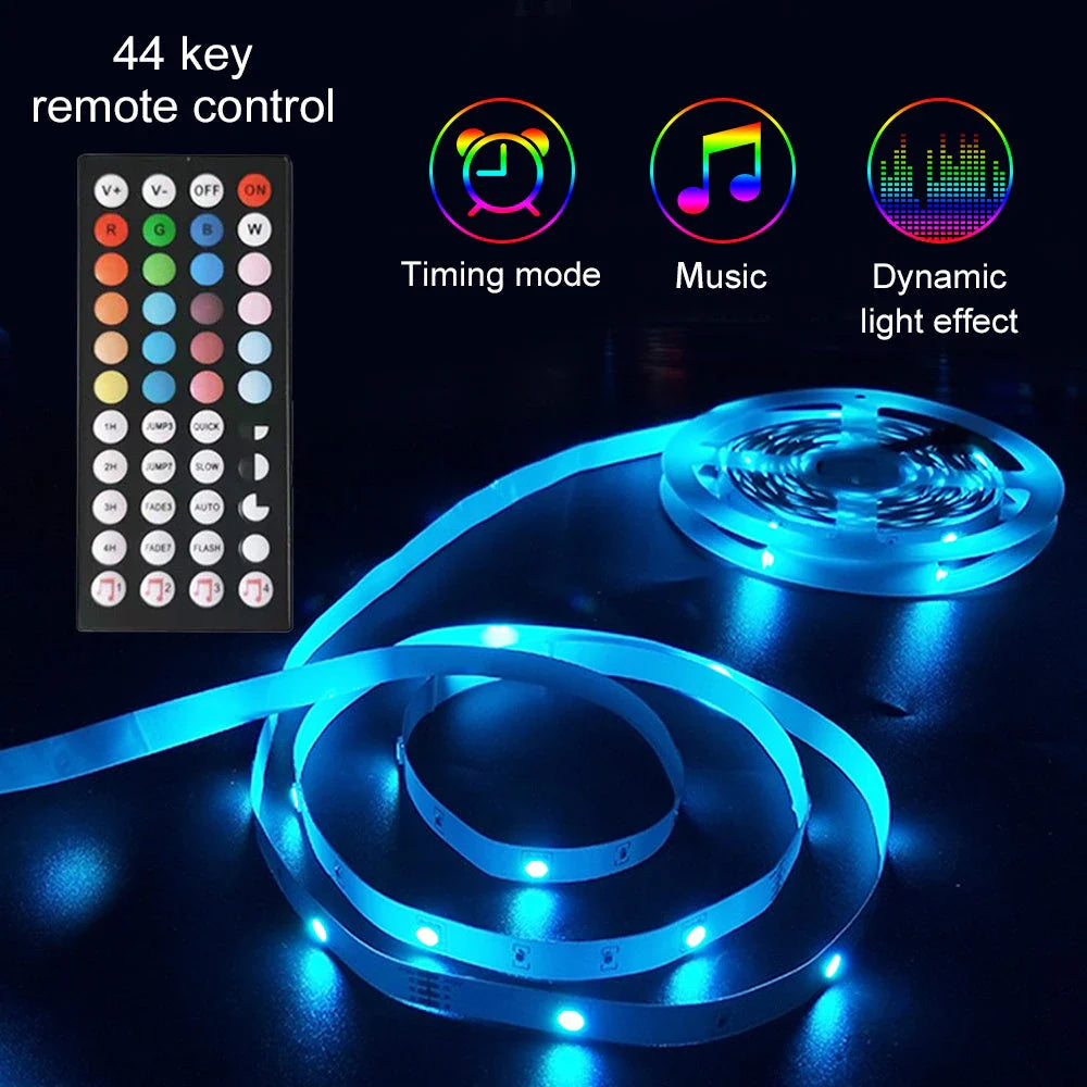 Vibrant and customizable LED strip lights that can be used to enhance home decor, lighting, and ambiance