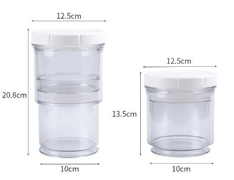 Airtight vacuum food storage containers with pump mechanism, space-saving collapsible design, and transparent BPA-free plastic construction