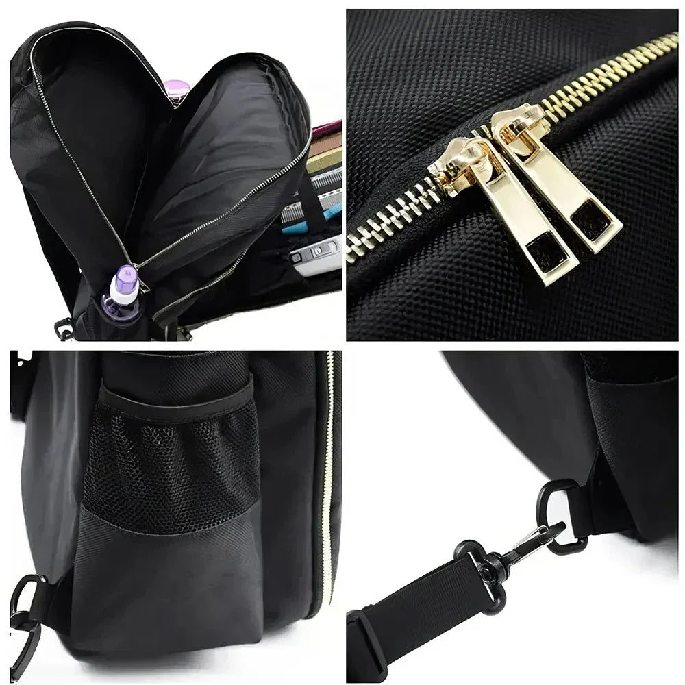 A sleek and spacious backpack designed to revolutionise the way barbers and hairstylists carry their essential tools and accessories