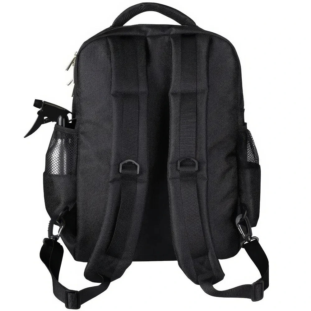 A sleek and spacious backpack designed to revolutionise the way barbers and hairstylists carry their essential tools and accessories