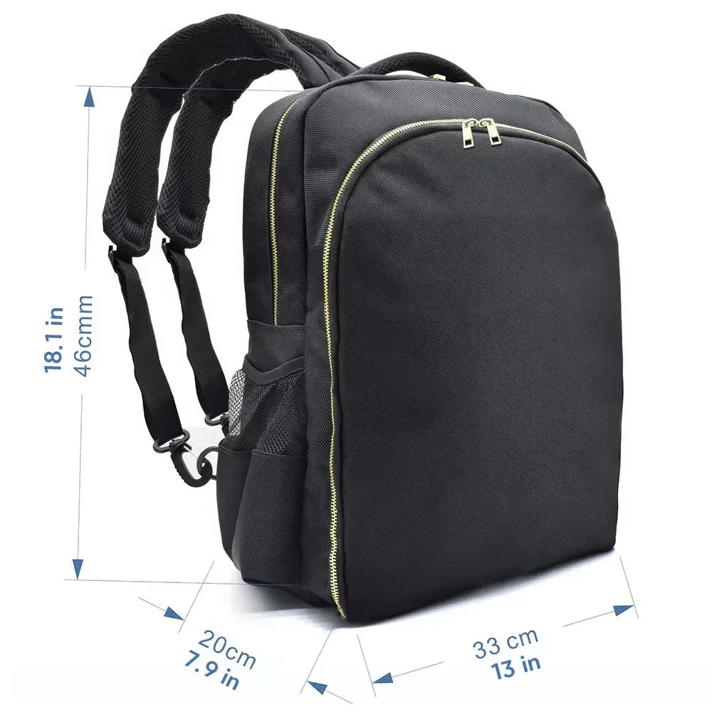 A sleek and spacious backpack designed to revolutionise the way barbers and hairstylists carry their essential tools and accessories