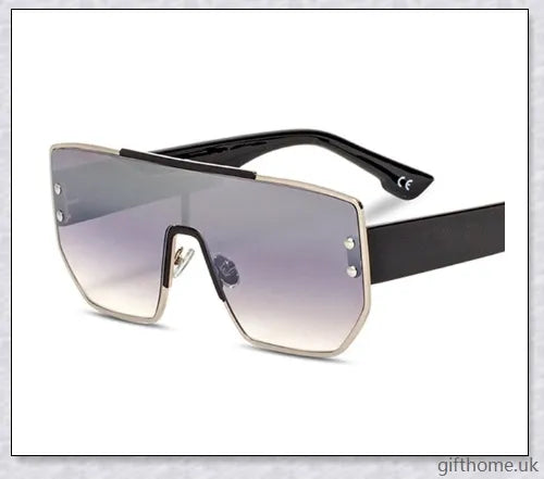 Stylish big frame sunglasses in a range of fashionable gold and silver finishes, providing 100% UV protection and durable scratch-resistant lenses.
