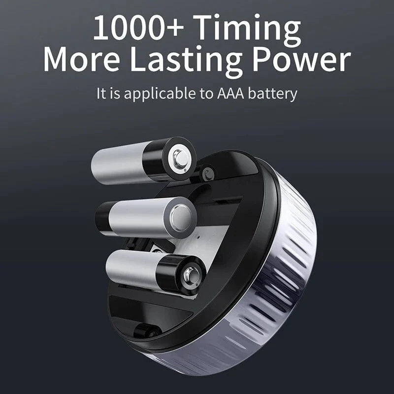 A multi-function magnetic kitchen timer with a digital countdown and LED display, perfect for cooking, exercising, and time management.