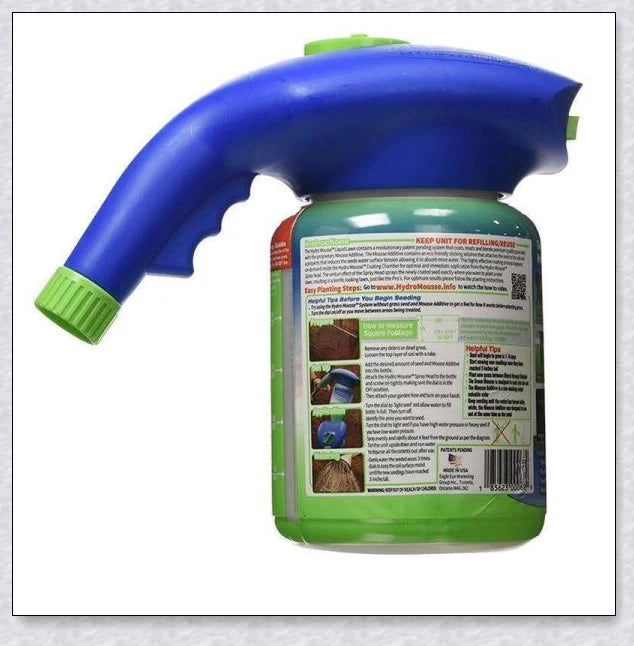 Hydro Mousse Liquid Lawn System - Spray-on formula that attaches grass seed directly to soil for effortless lawn repair