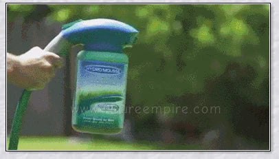 Hydro Mousse Liquid Lawn System - Spray-on formula that attaches grass seed directly to soil for effortless lawn repair