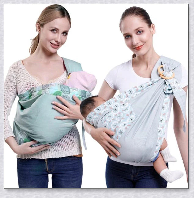 A stylish and versatile 3-in-1 ring sling baby carrier in various colours, designed to keep your little one close and comfortable while leaving your hands free.