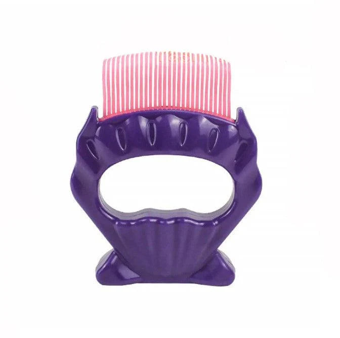 Pet Massage Shell Brush with soft bristles and ergonomic design for gentle, effective grooming