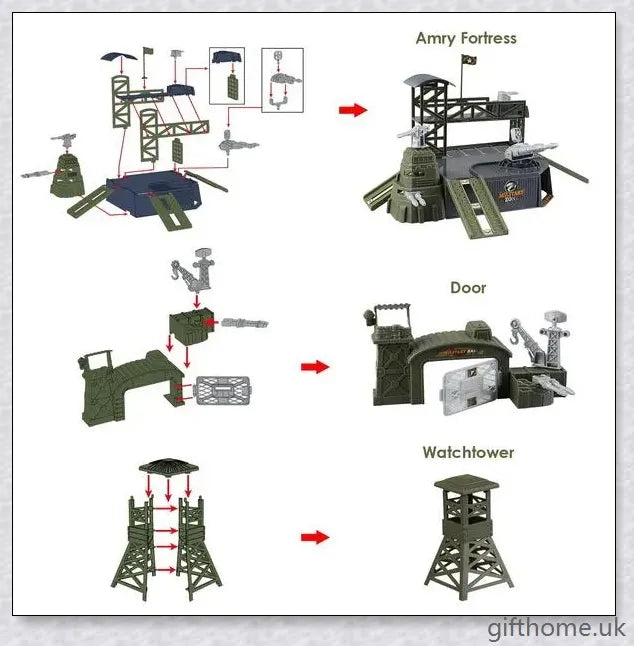 34-piece military base playset with battle map, vehicles, tanks, and other army-themed accessories for engaging strategic play
