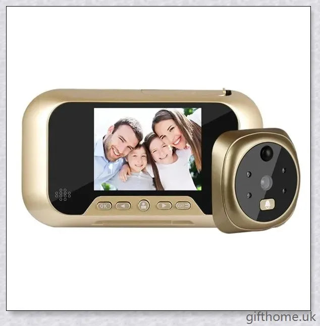 Premium 2.8-Inch Infrared Night Vision Video Doorbell with Intelligent Peephole for Home Security and Visitor Monitoring