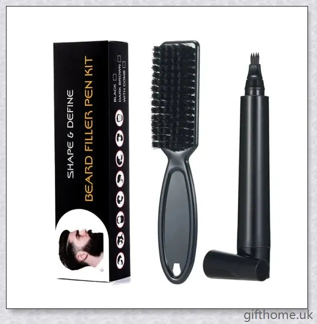 A natural beard filler pen kit for men, designed to fill in patchy areas and create a fuller, more uniform beard appearance.