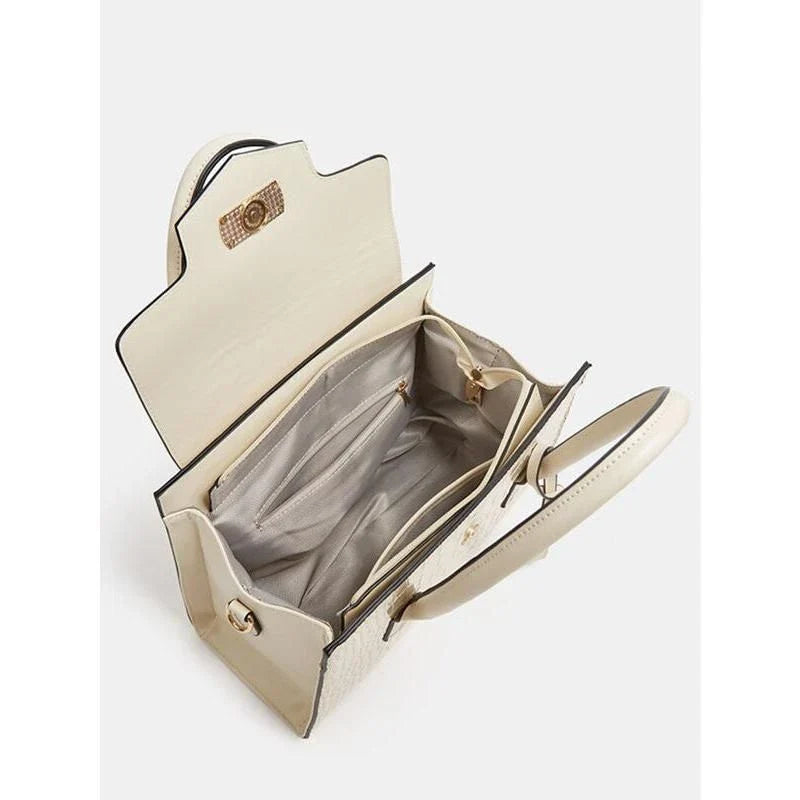 Elegant alligator pattern tote and crossbody bag set with clutch in black, brown, and navy colours