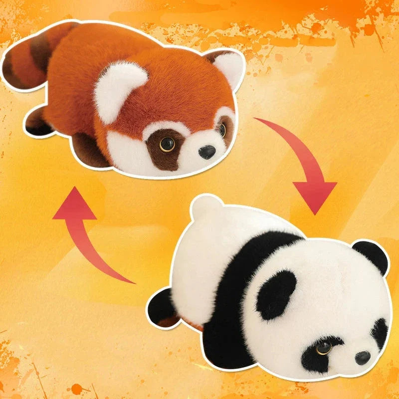 Plush red panda doll toy with soft, velvety fur and endearing features, perfect for children's birthday gifts and playtime