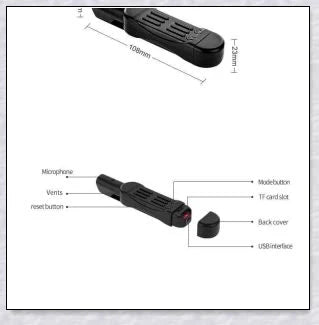 A compact, wearable body camera with a clip for hands-free recording of 1080P video footage