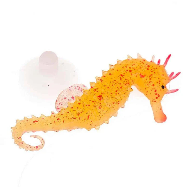 Luminous sea horse aquarium decor with a mesmerising glow, made of premium silicone