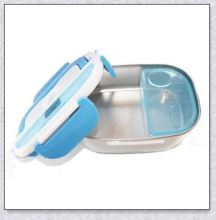 Portable Heated Electric Lunch Box in various colours - green, blue, orange, and pink