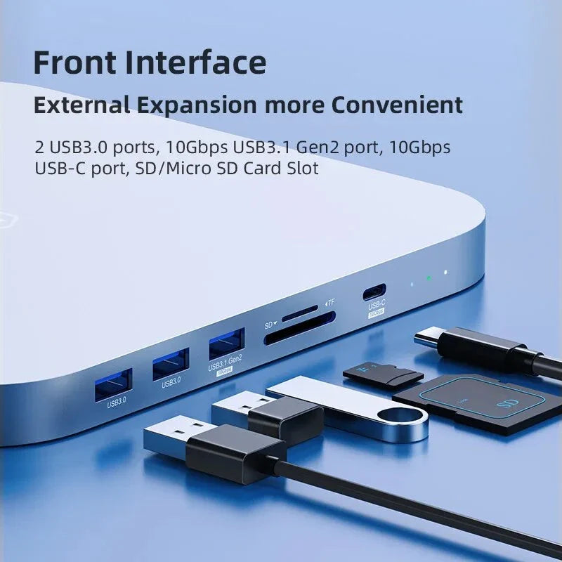 GiftHome Mac Mini USB-C Hub with Dual Hard Drive Enclosure