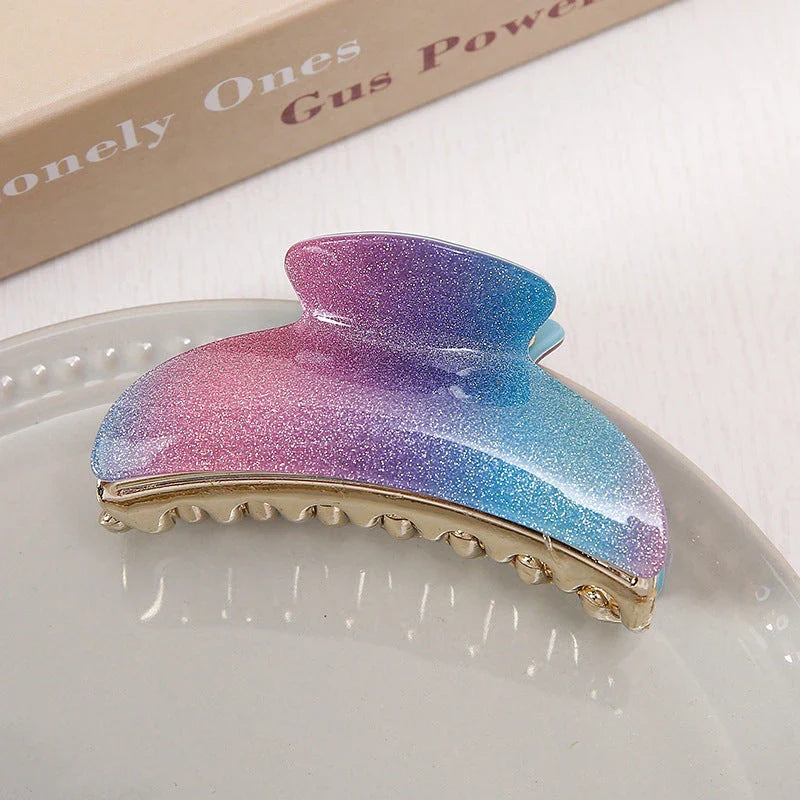 Fashion Large Acrylic Gradient Hair Claw - Elegant and Secure Hair Accessory for Women