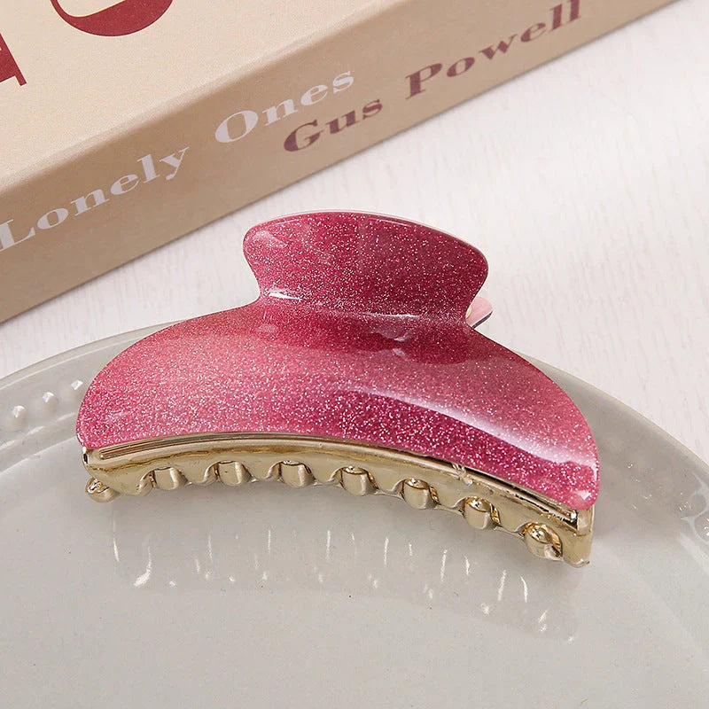 Fashion Large Acrylic Gradient Hair Claw - Elegant and Secure Hair Accessory for Women