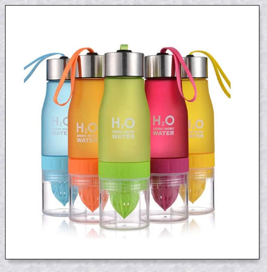 H2O Fruit Infusion Water Bottle with Vibrant Fruit Slices Floating Inside