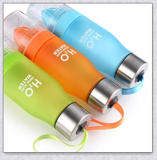 H2O Fruit Infusion Water Bottle with Vibrant Fruit Slices Floating Inside