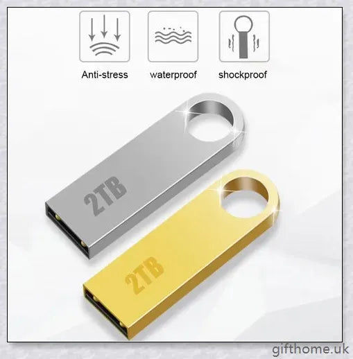 2TB USB 3.0 Flash Drive Memory Stick in various colors, featuring high storage capacity and durable construction