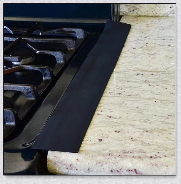 Stove Counter Gap Covers in silicone material, designed to prevent small items and spills from falling between the stove and countertop