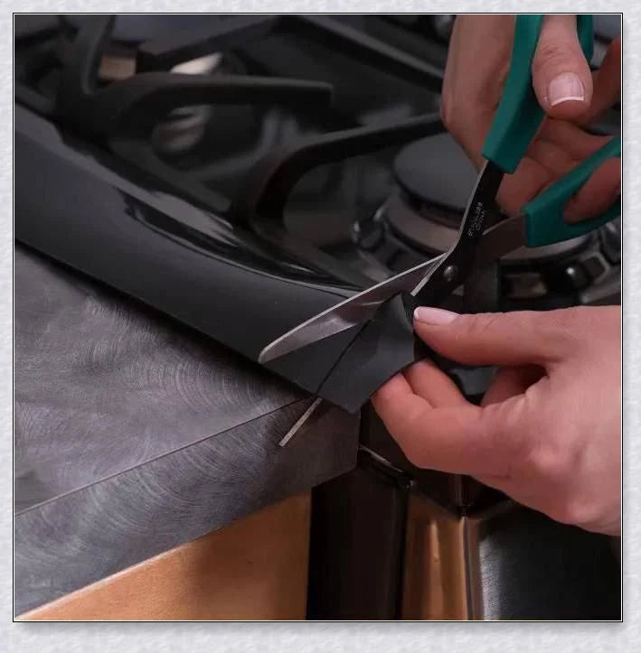 Stove Counter Gap Covers in silicone material, designed to prevent small items and spills from falling between the stove and countertop