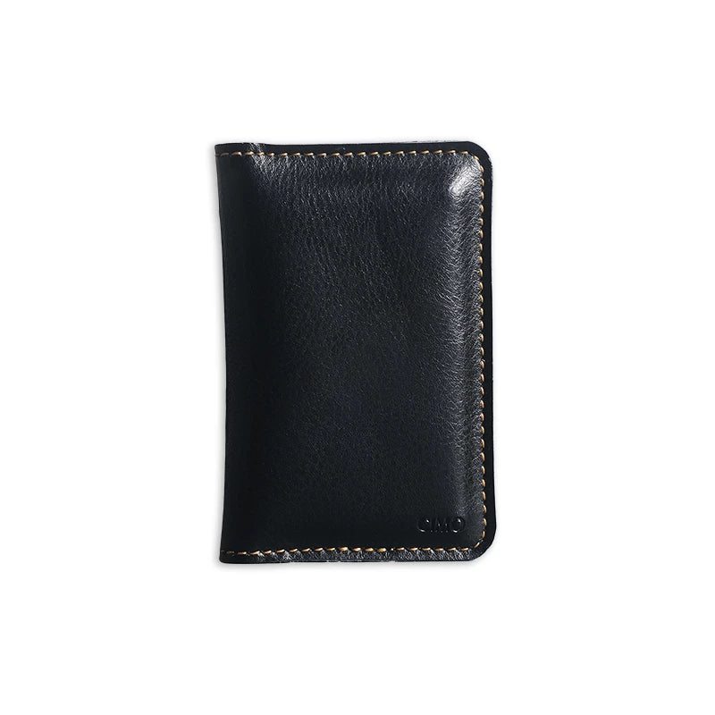 Premium leather business card holder in various colours, designed for professional men and women