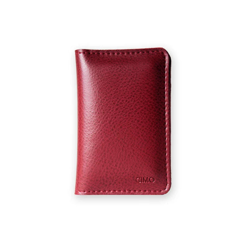 Premium leather business card holder in various colours, designed for professional men and women