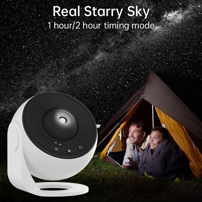 Galaxy Projector with 12 display scenarios, including solar system, galaxies, and nebulae, for a mesmerizing home decor experience