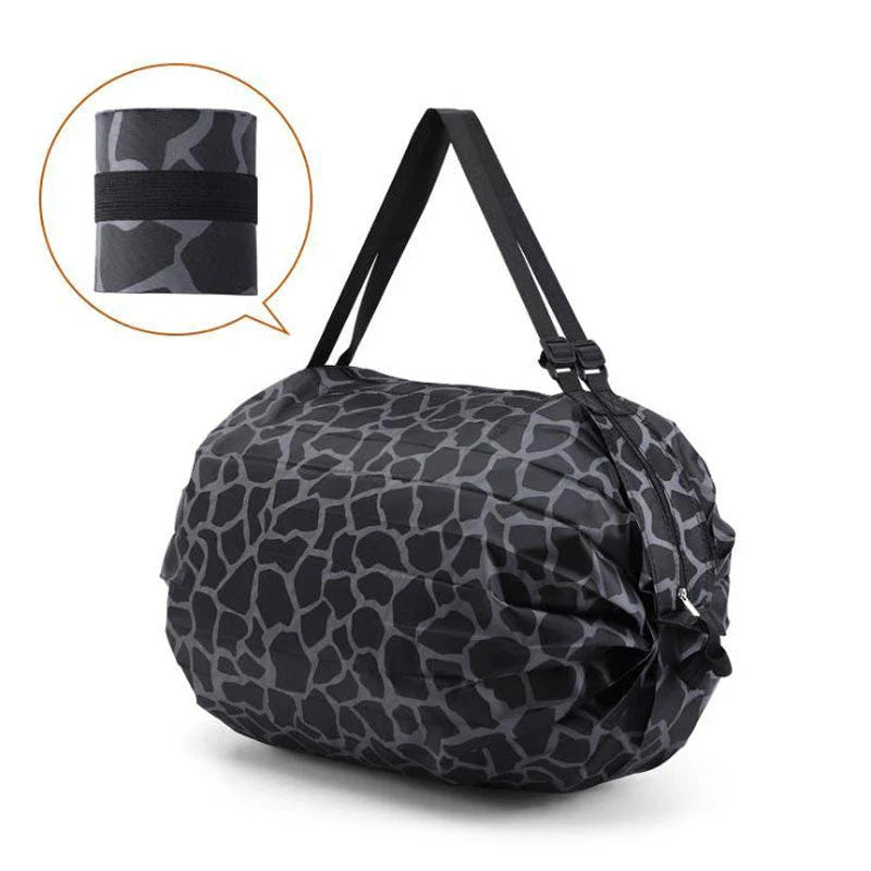 Foldable tote bag made of durable 210D Oxford cloth, featuring a roomy storage space and various stylish color options for on-the-go organization and convenience.