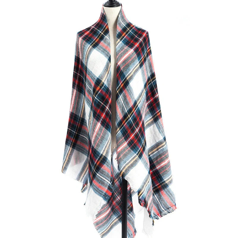 Luxury plus-sized double-sided cashmere-like scarf shawl in various colors
