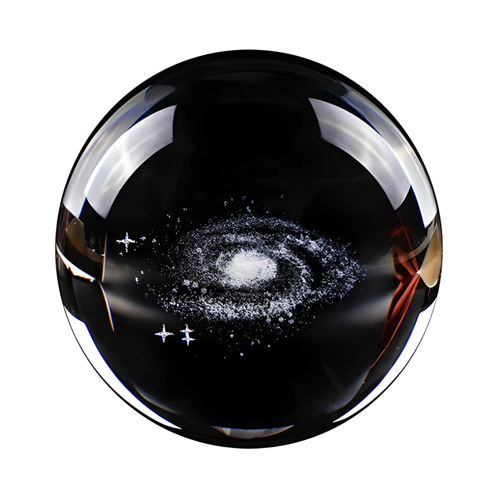 3D Decorative Crystal Galaxy Sphere - An Enchanting Celestial Accent for Your Home