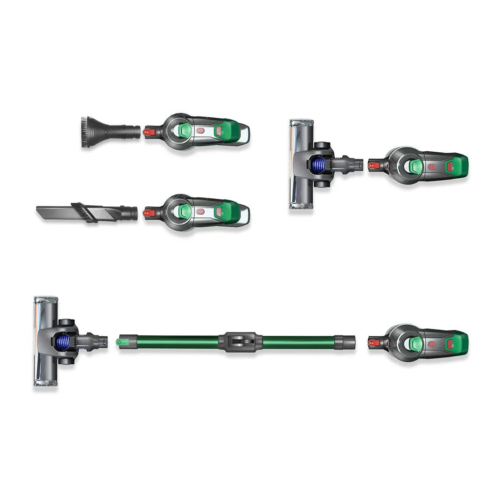 Cordless vacuum cleaner with powerful suction, foldable design, and versatile cleaning capabilities for home and car use