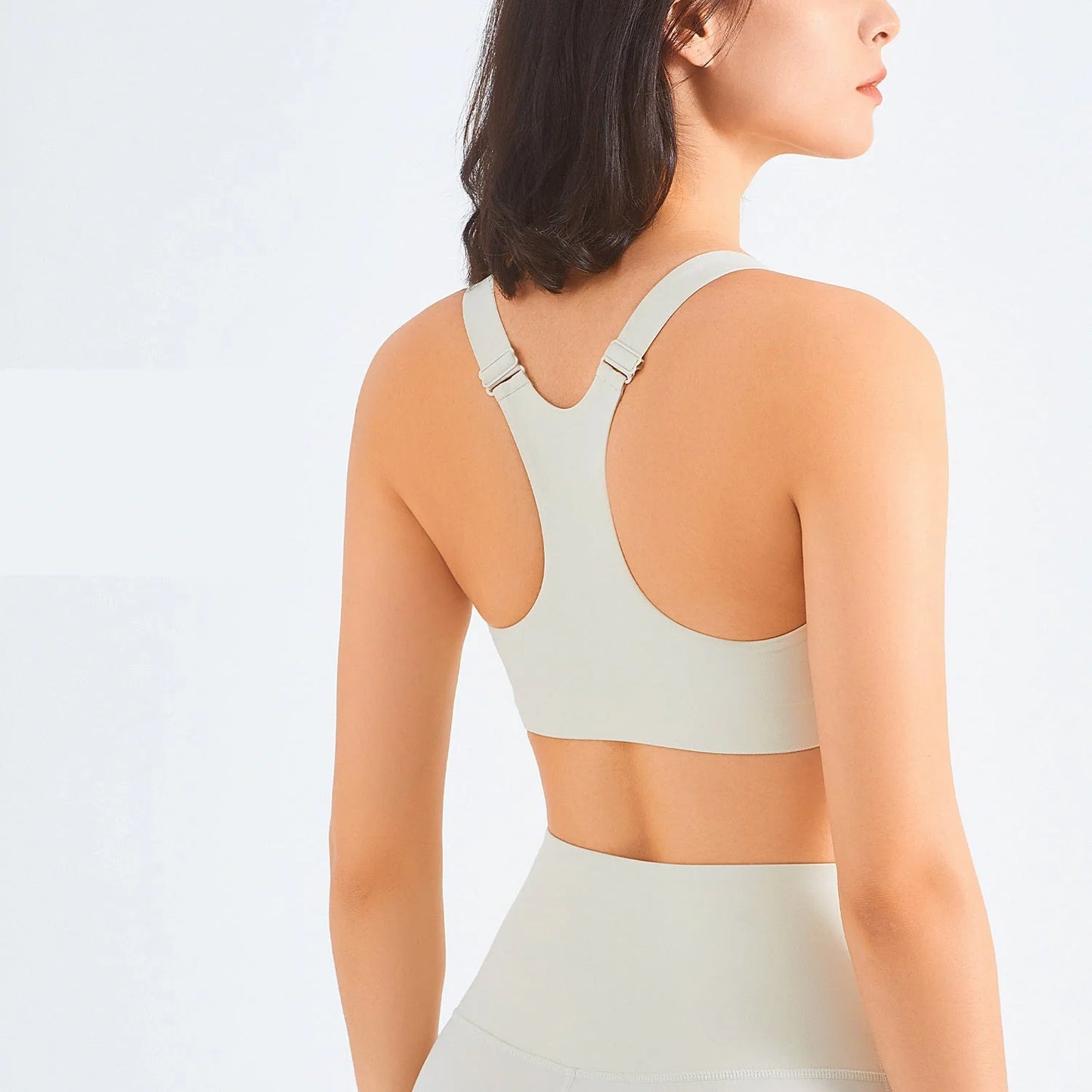 Front zip sports bra for women plus size workout in various colours