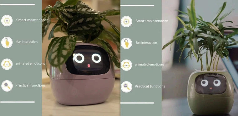Smart Planter with AI and 7 sensors for easy plant care in various colours