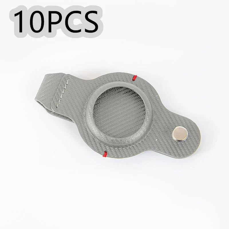 Stylish AirTag Holder with Durable Key Ring - Premium PU Leather Accessory for Secure Apple AirTag Tracking