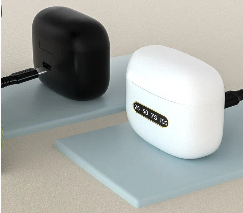 Wireless Bluetooth earbuds with dual drivers, touchpad controls, and waterproof design for an immersive audio experience