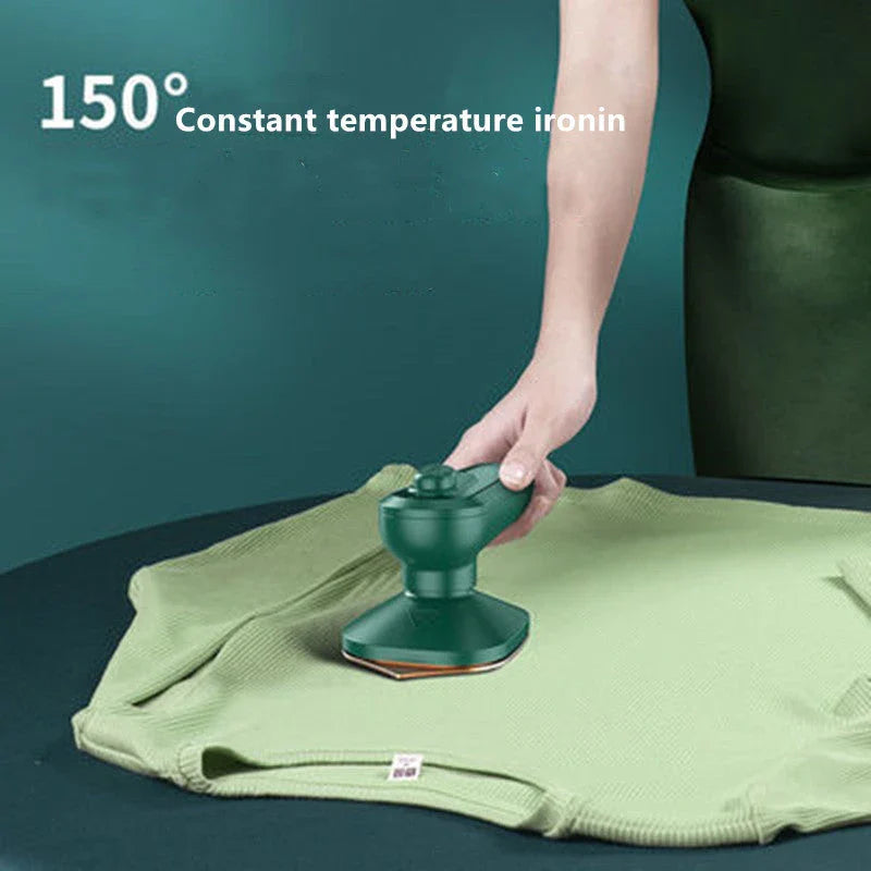 Portable Hanging Steam Iron with Ceramic Soleplate and Temperature Control for Efficient Wrinkle Removal on Clothing