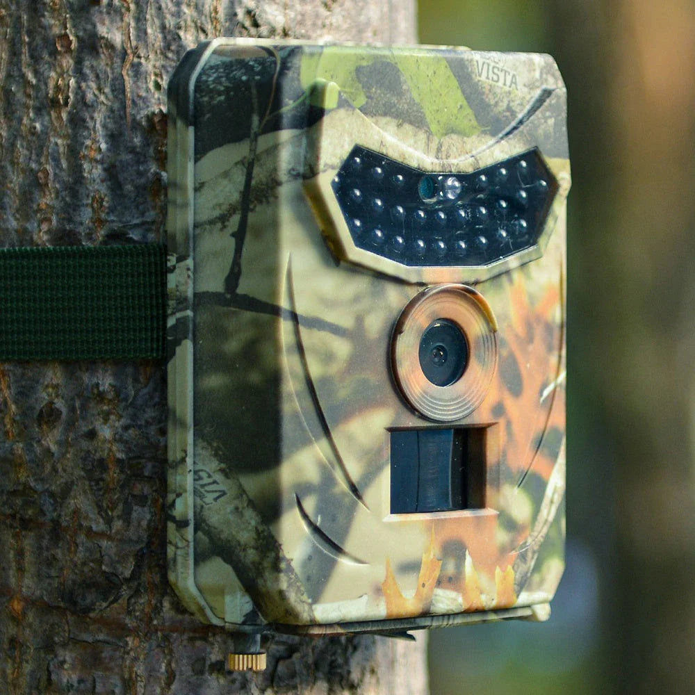 High-resolution 1080p trail camera with advanced night vision and weatherproof design for hunting and wildlife scouting in the British countryside