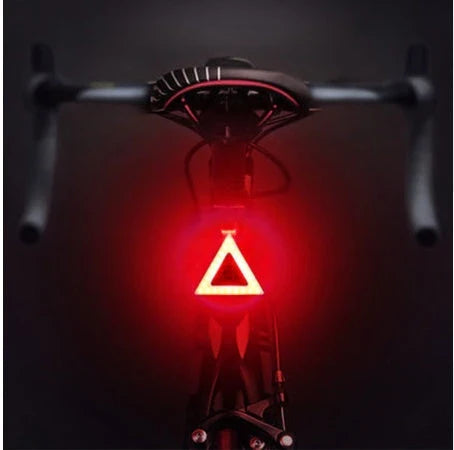 Rechargeable bicycle rear light with bright LED illumination for enhanced cycling safety and visibility