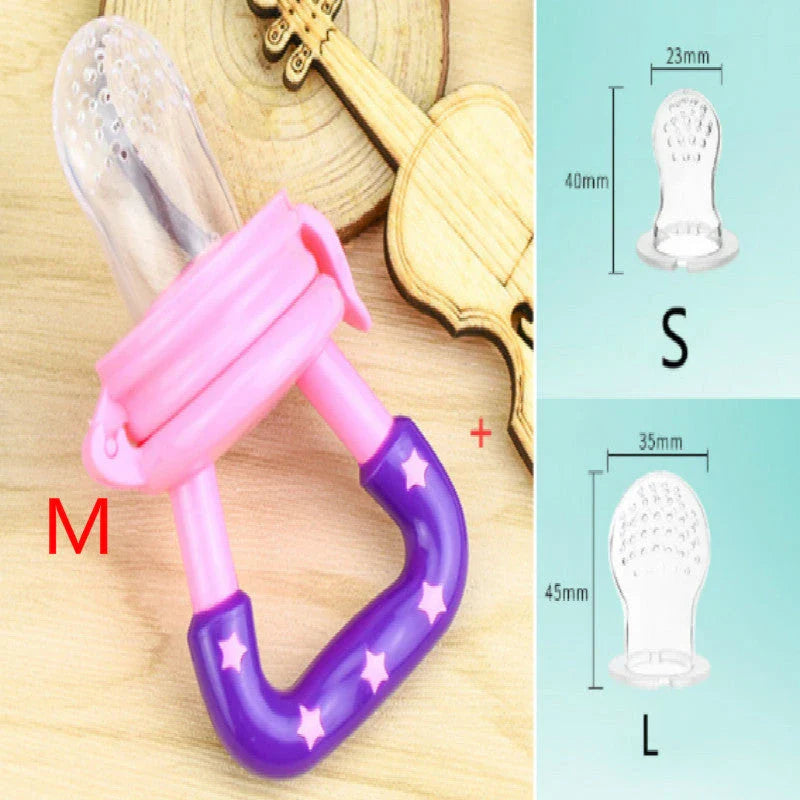 Versatile silicone pacifier with secure design to provide a safe and comfortable feeding experience for babies