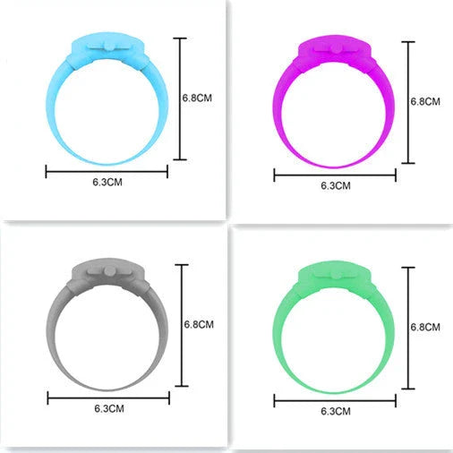 Premium wearable hand sanitiser dispenser bracelet in various colours, made with durable silicone TPU material