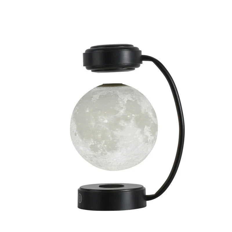 Mesmerising levitating moon lamp with wireless magnetic floating ball and trichromatic lighting