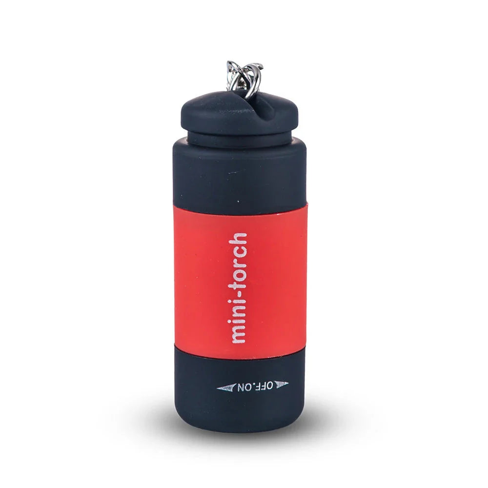 Compact USB rechargeable LED flashlight in various colors for everyday carry and outdoor use